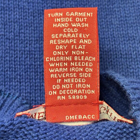 MERRY BRIGHT Cat Christmas Sweater Blue Holiday Pullover - Picture 7 of 7